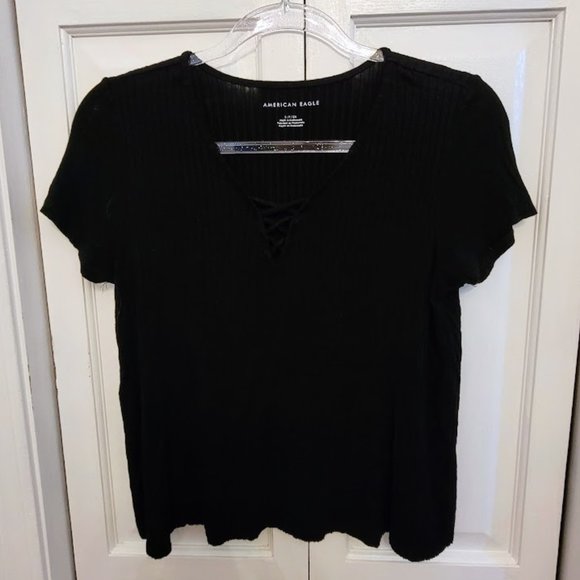 American Eagle Black Top Size Small - Picture 1 of 5